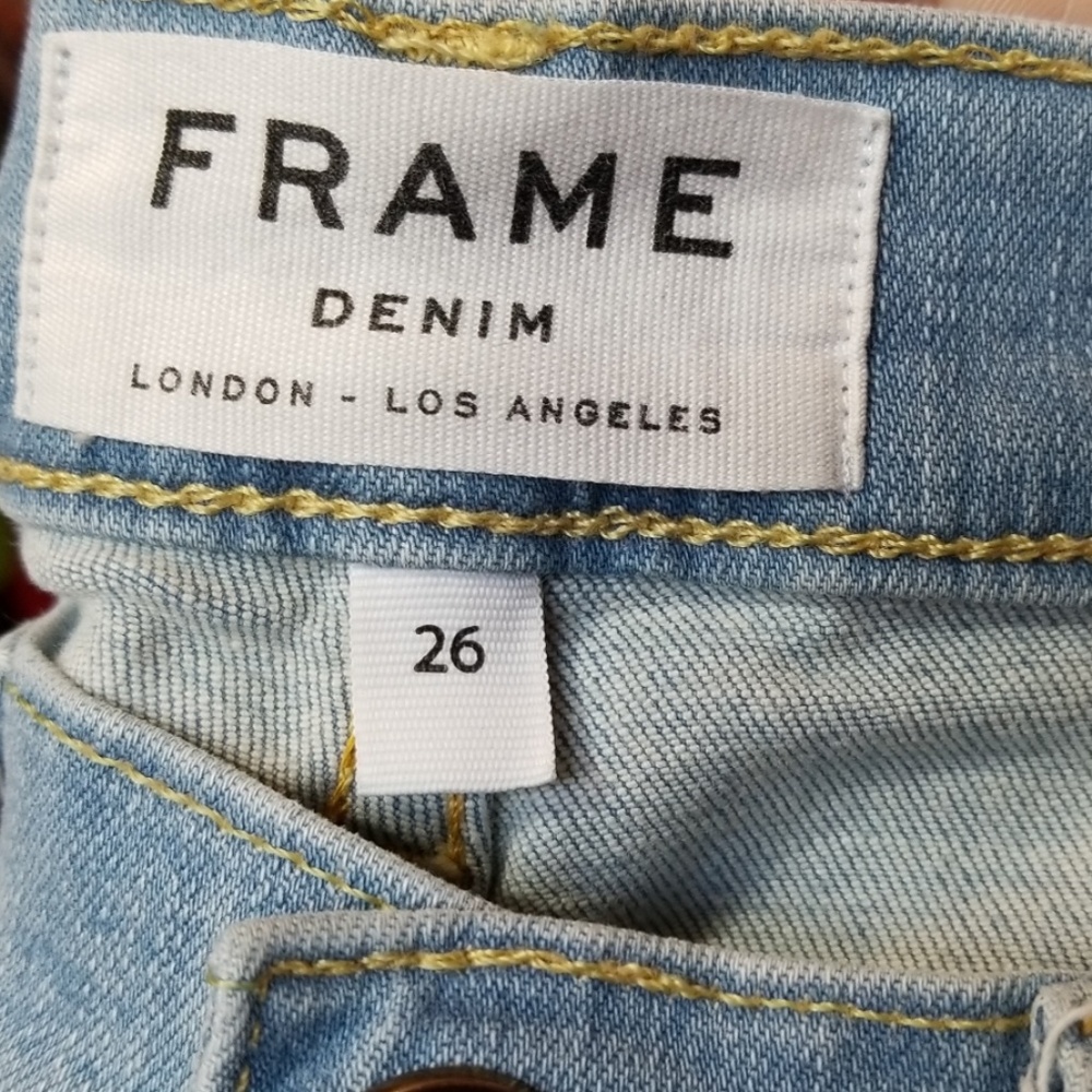 Frame Echo Park Women's Skinny Distressed Denim Jeans Size 26 - Picture 2 of 8